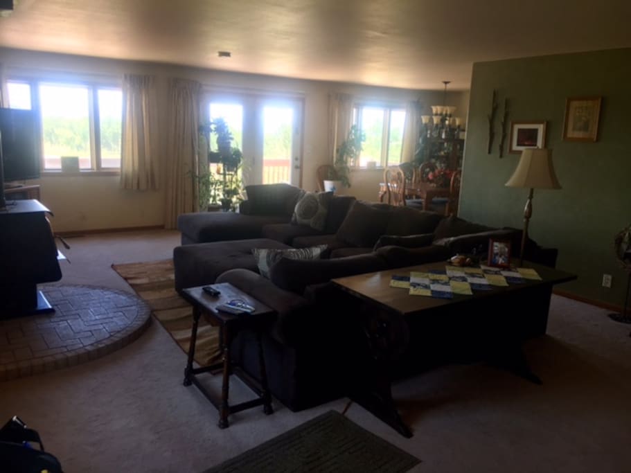 Upstairs living room, large sectional