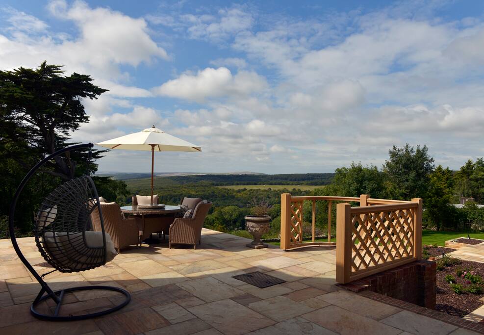 Your own terrace overlooking the gardens