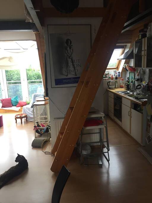 Wohnraum, Aufgang zur Mansarde