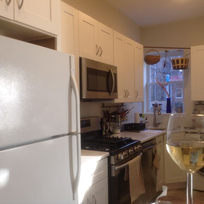 kitchen with brand new stainless steal appliances