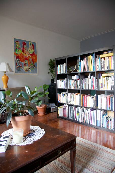 Lots of art books and literature to satisfy the reader