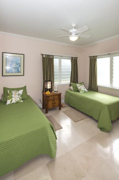 Guest bedroom. Two single beds