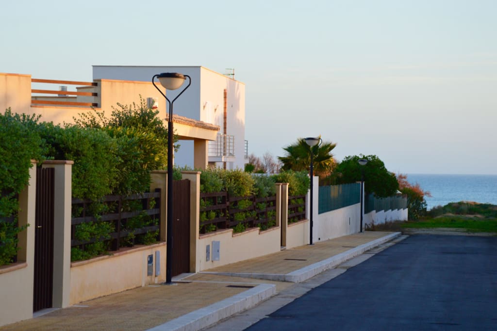 OUTSIDE VILLA AND SEA