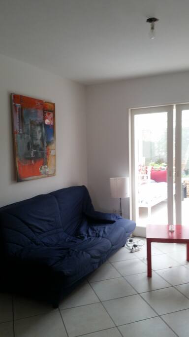 Salon donnant sur veranda