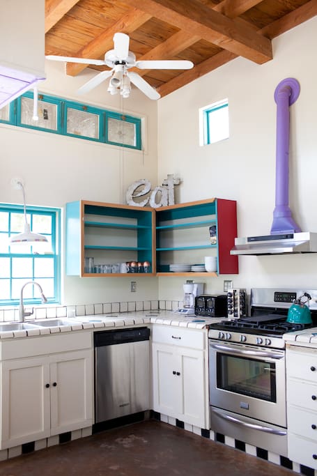 The colorful kitchen!