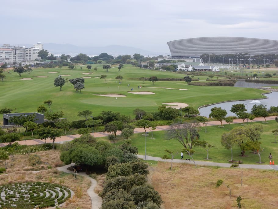 View East from the living room over Green Point Park and Golf Course