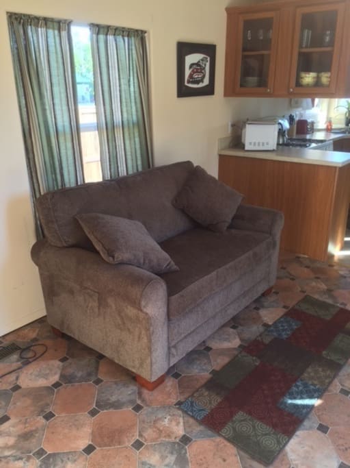 Couch makes into a twin size bed.