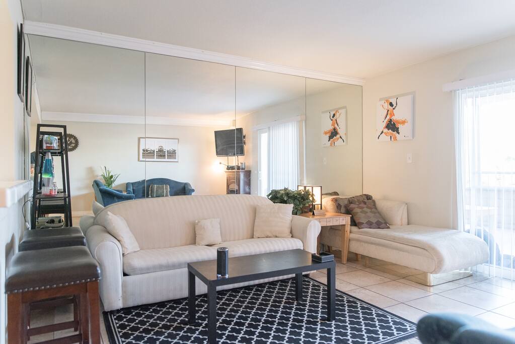 Living Area- Pull out queen size couch bed