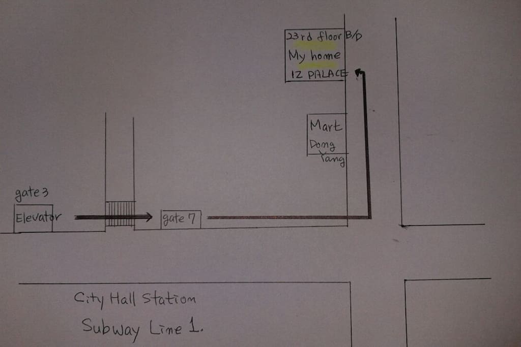 Guide to my home
3 minutes on foot from the Cityhall station exit 3.
