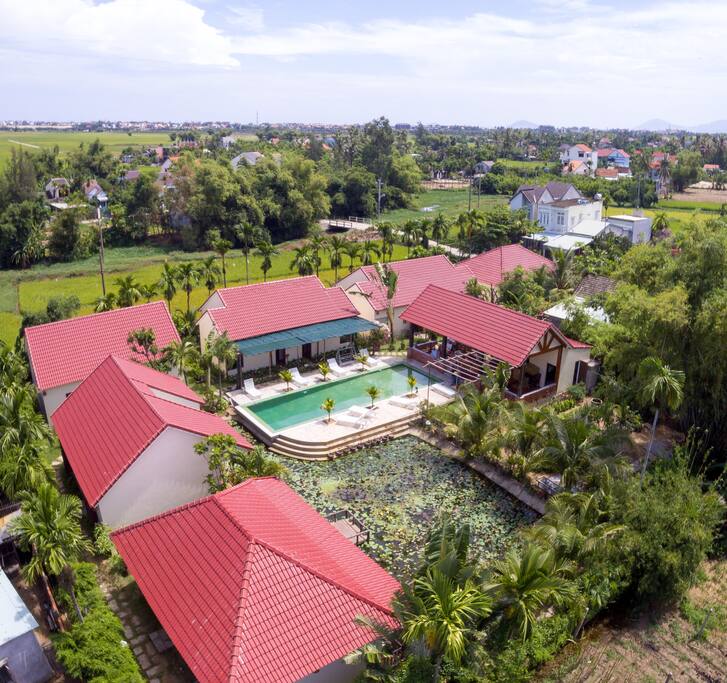 AERIAL VIEW OF VILLAS