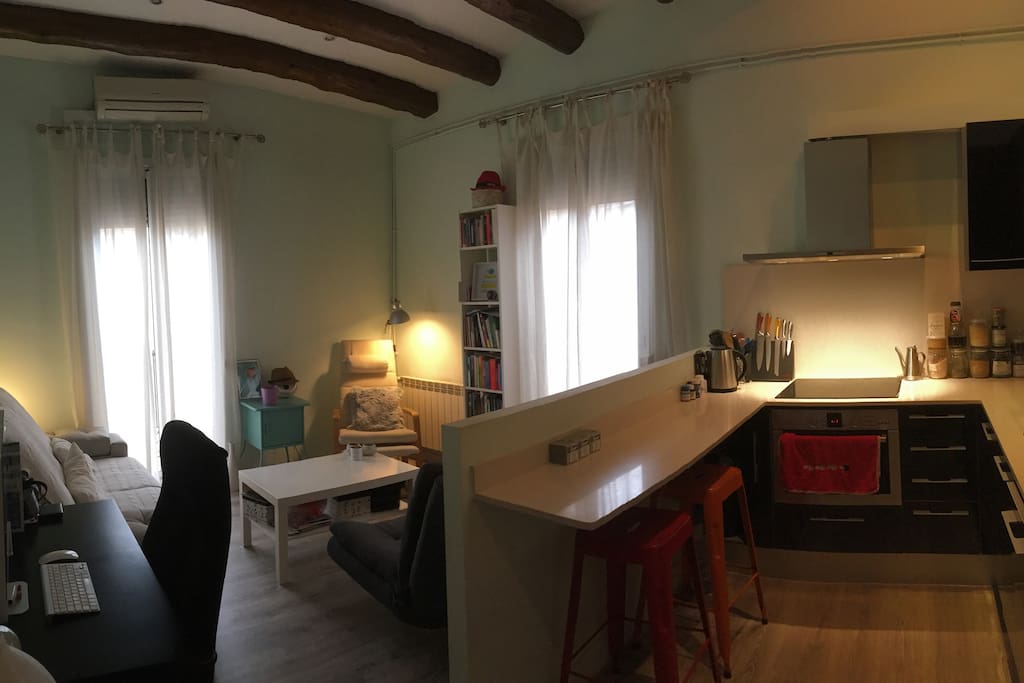 Living room + Kitchen