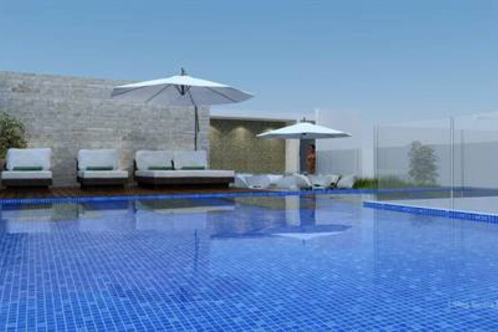 Roof pool con increíble vista al mar