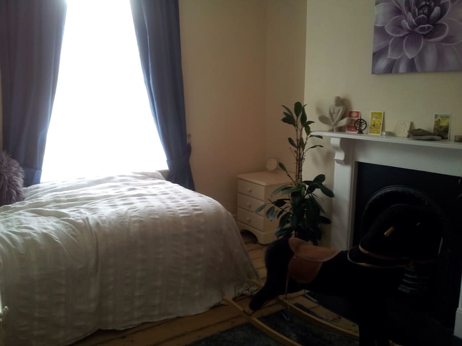 Room set up with single bed