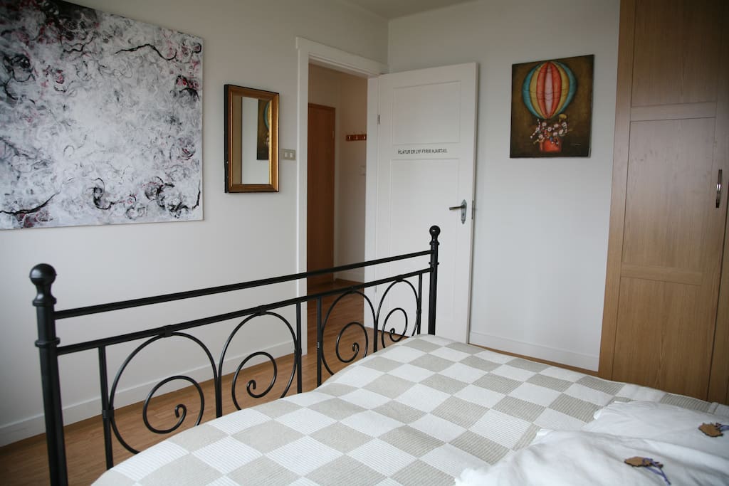 The bedroom.