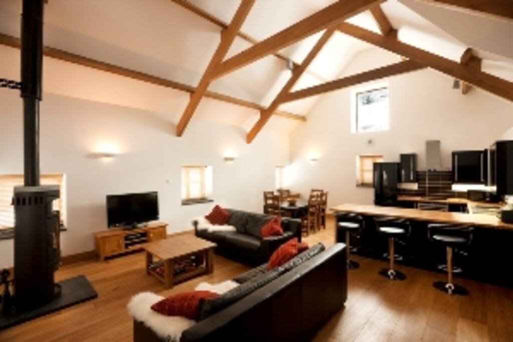 Double height living area