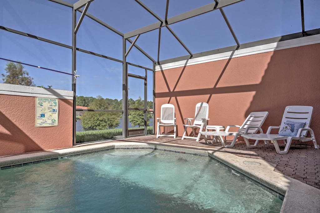 Featuring a lanai with a large pool, this vacation rental home guarantees fun!