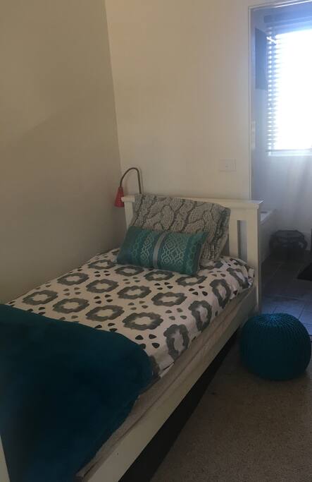 Comfortable new bed with electric blanket