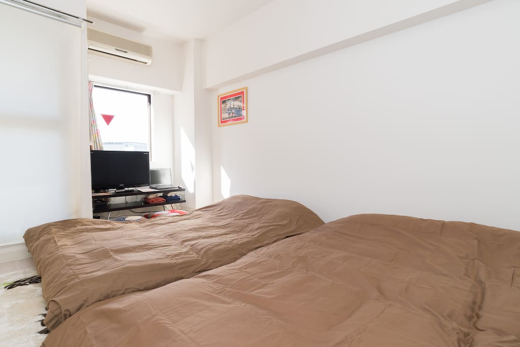 In one room in the case of four people.