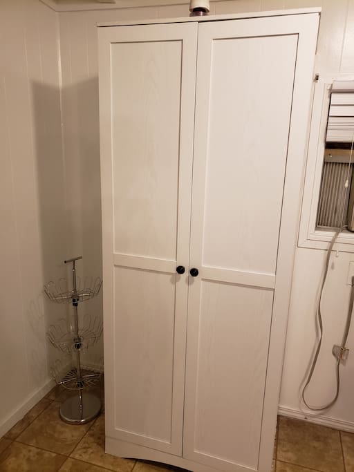 Closet for shoes/ boots, and jackets/coats