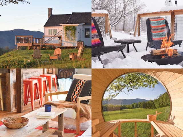 Vermont Schoolhouse Farm Cottage - Sauna + Hot Tub
