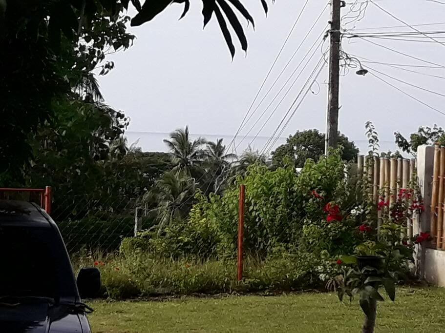 Overlooking sea