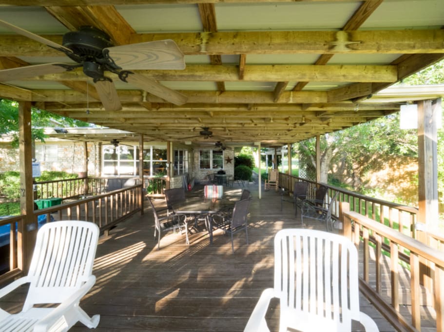 Large cover patio with incredible views