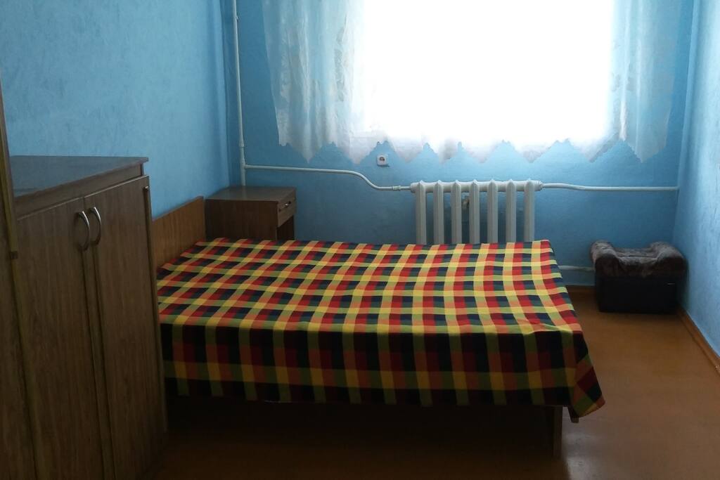 1 bedroom with a new, comfortable doublebed and other necessary furniture