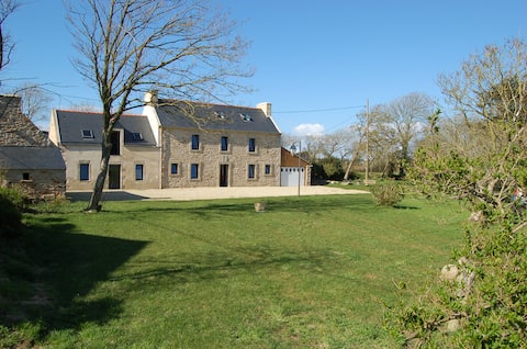 Typical Breton family home with garden