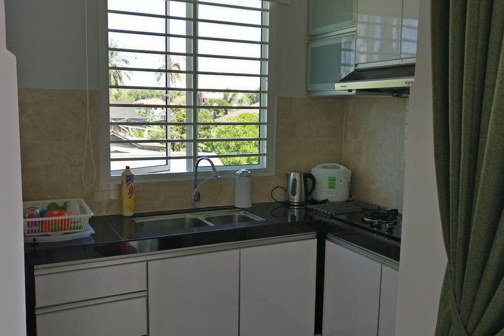 Kitchen with cooking facilities