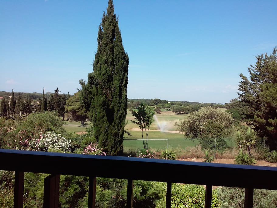 Vue du golf depuis l'appartement