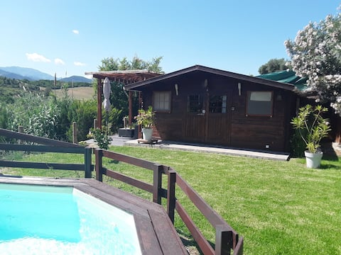 Comfortable chalet with swimming pool, Alistro lighthouse