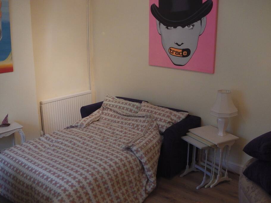 Sofa bed in lounge