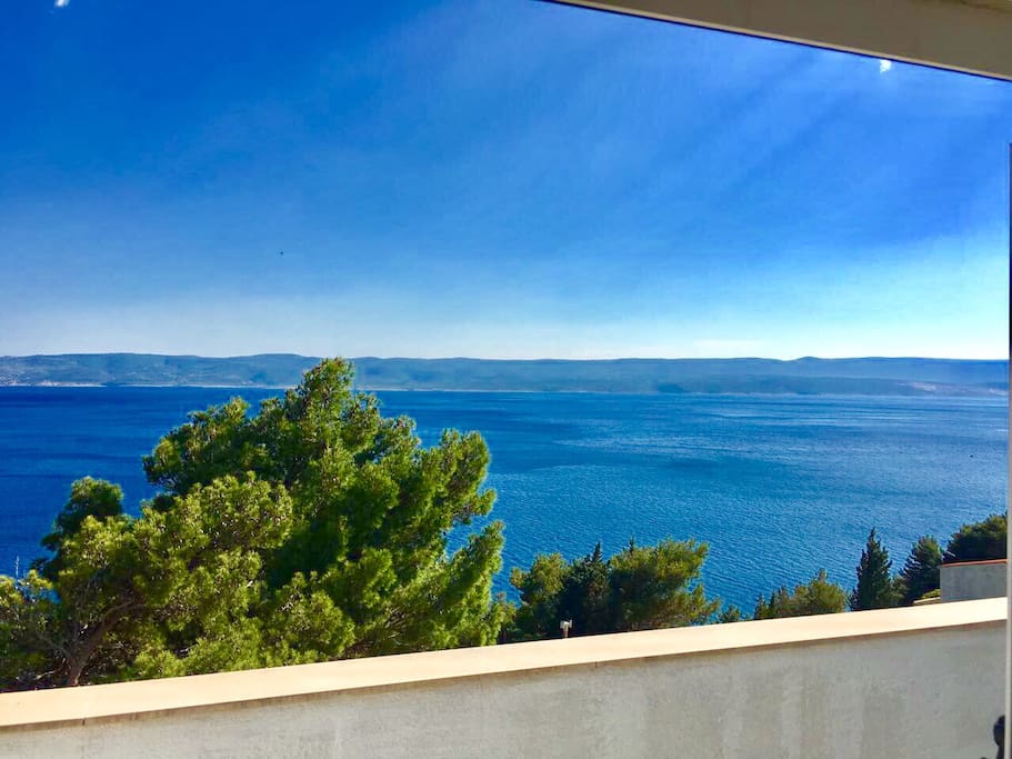 Waking up to the view over the Adriatic sea and island of Brač