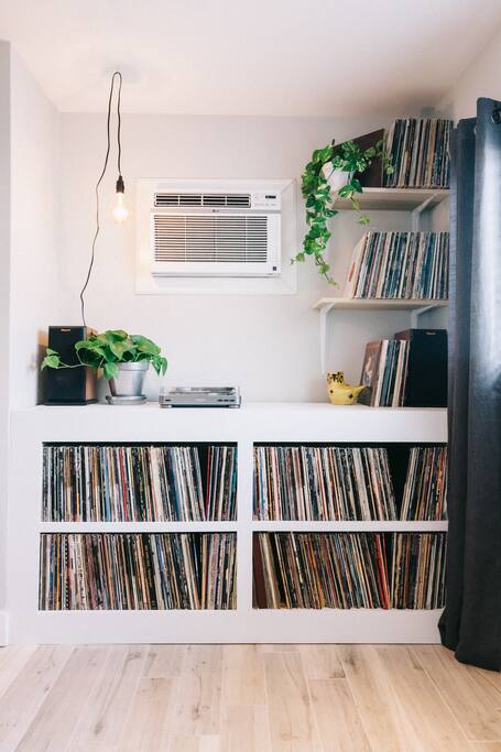 Over 700 vinyls to select and listen to on the #projectdebut record player