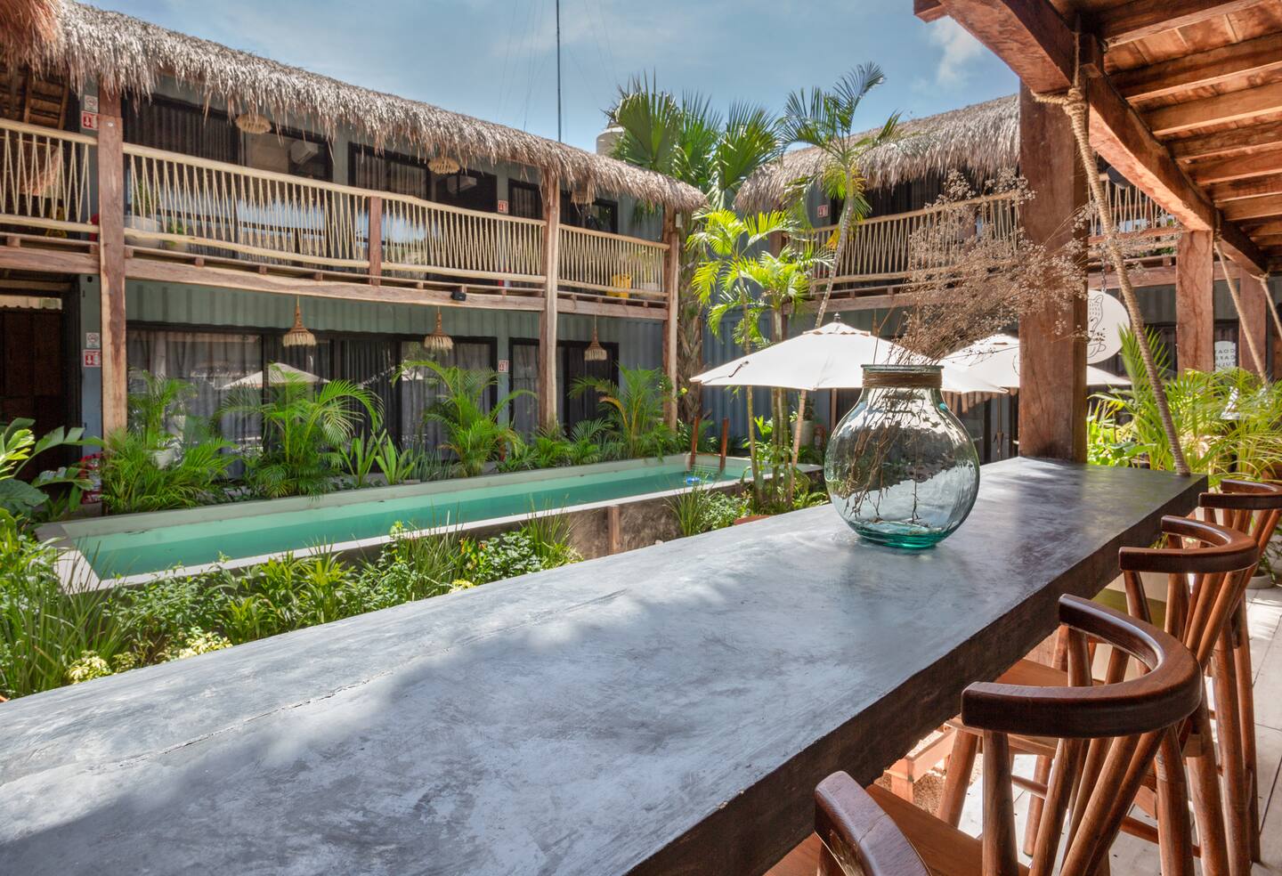 tulum airbnbs: rustic hostel decor