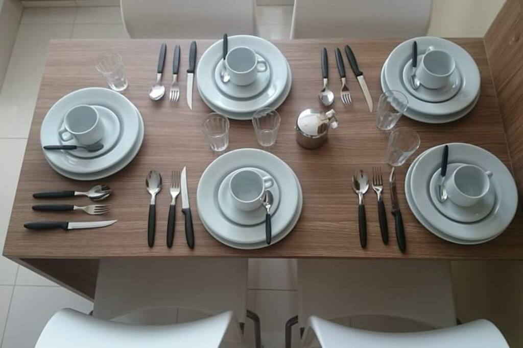 utensílios para 5 pessoas