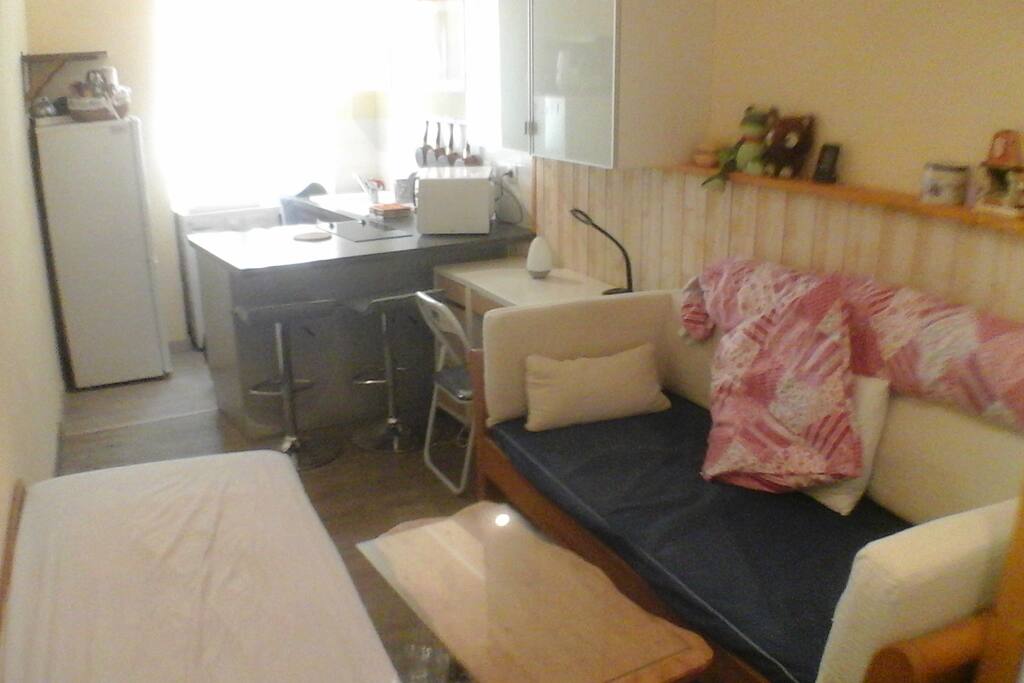 Appartement frais avec ventilateur et possibilité de moustiquaire