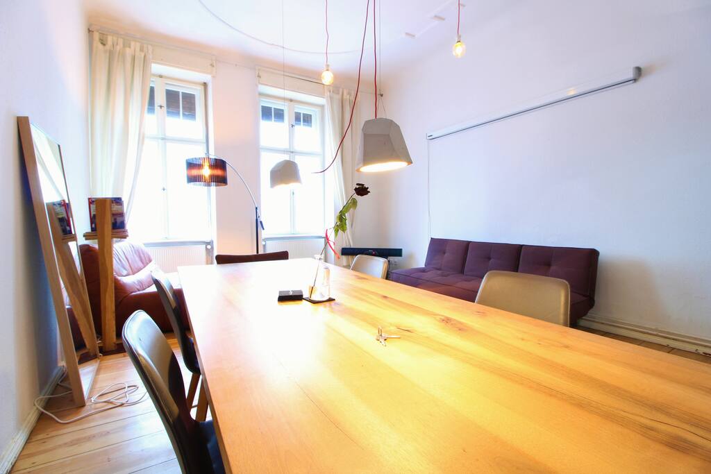 The design dinner table is ideal for enjoying home cooked meals.