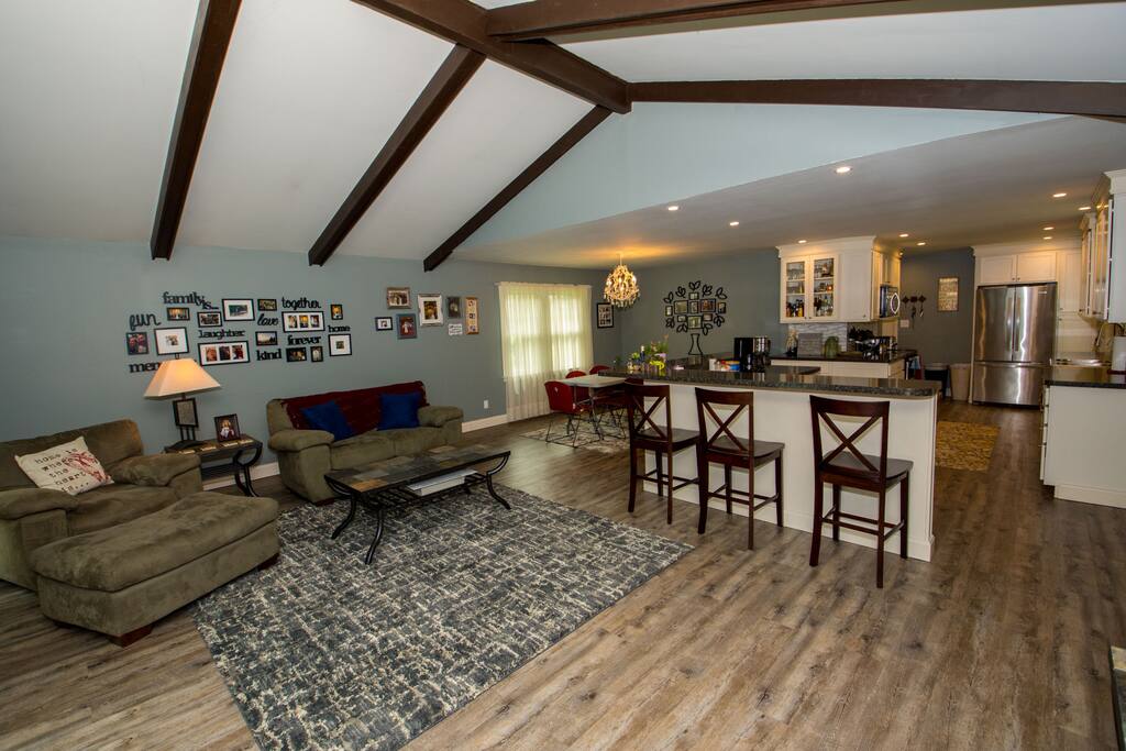 This open concept will keep your crew intimate while providing plenty of space to cook, sit, play, and move.