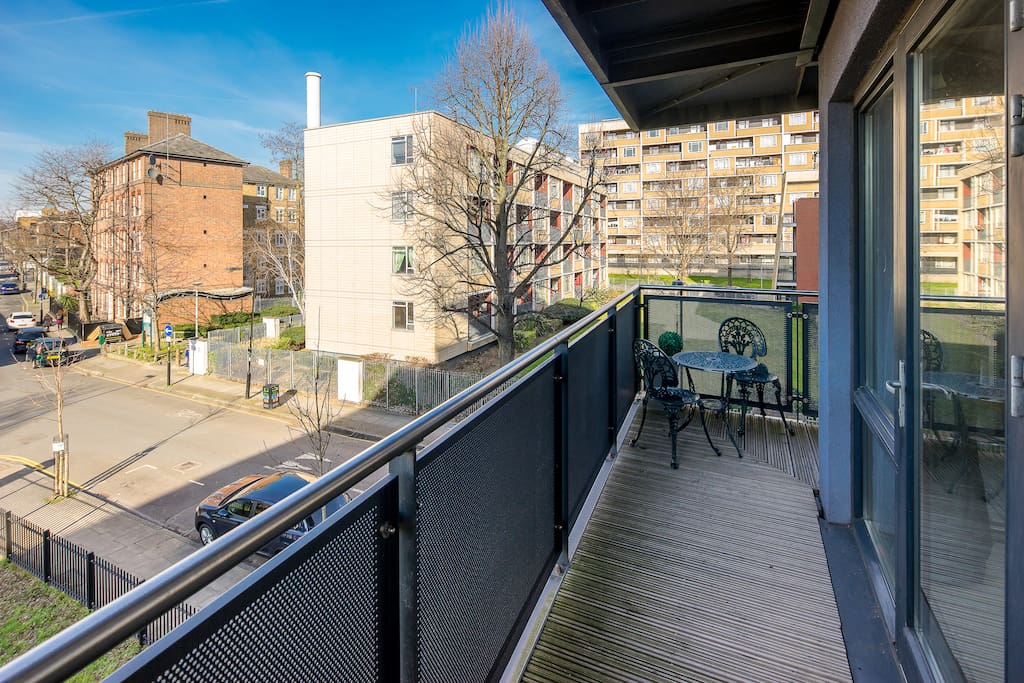 A large private balcony...