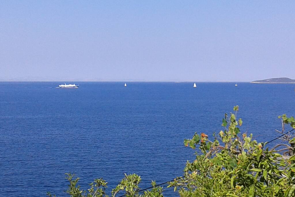 View to the Saronic Gulf from the balcony of the house