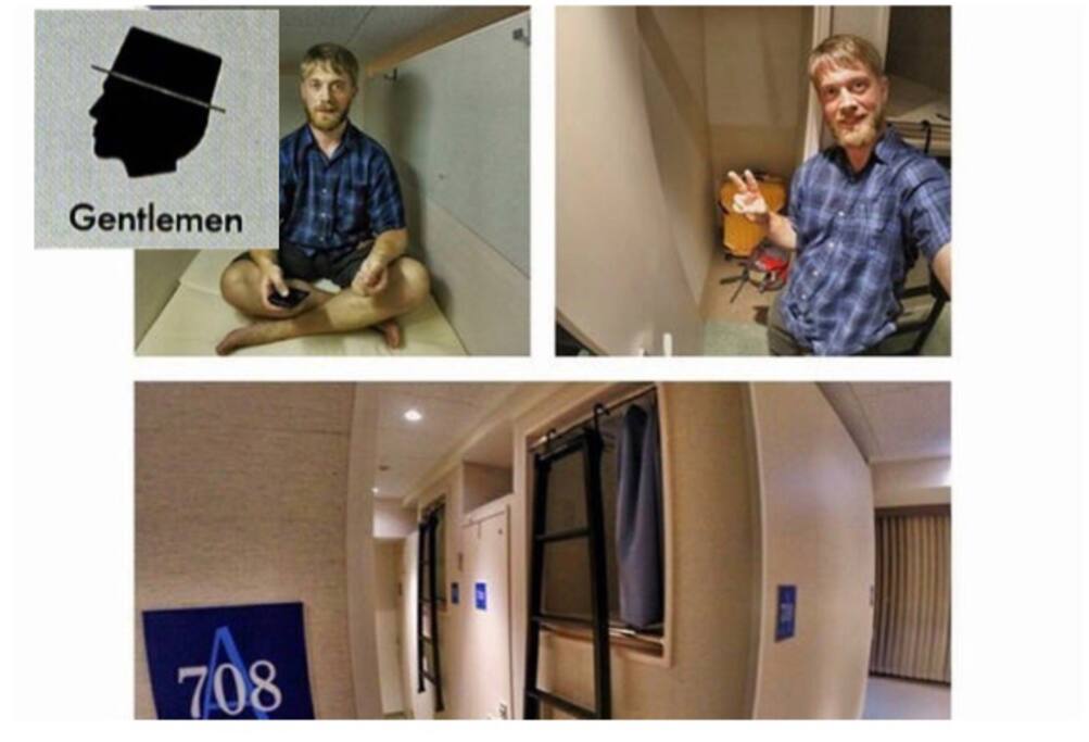 He is 185cm (72.8inch) but still there is enough space!