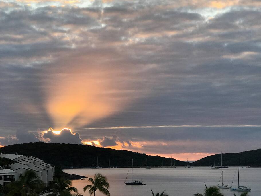Picture taken from Condo: Sunrise over St. James island -- by Leon & Debby P.