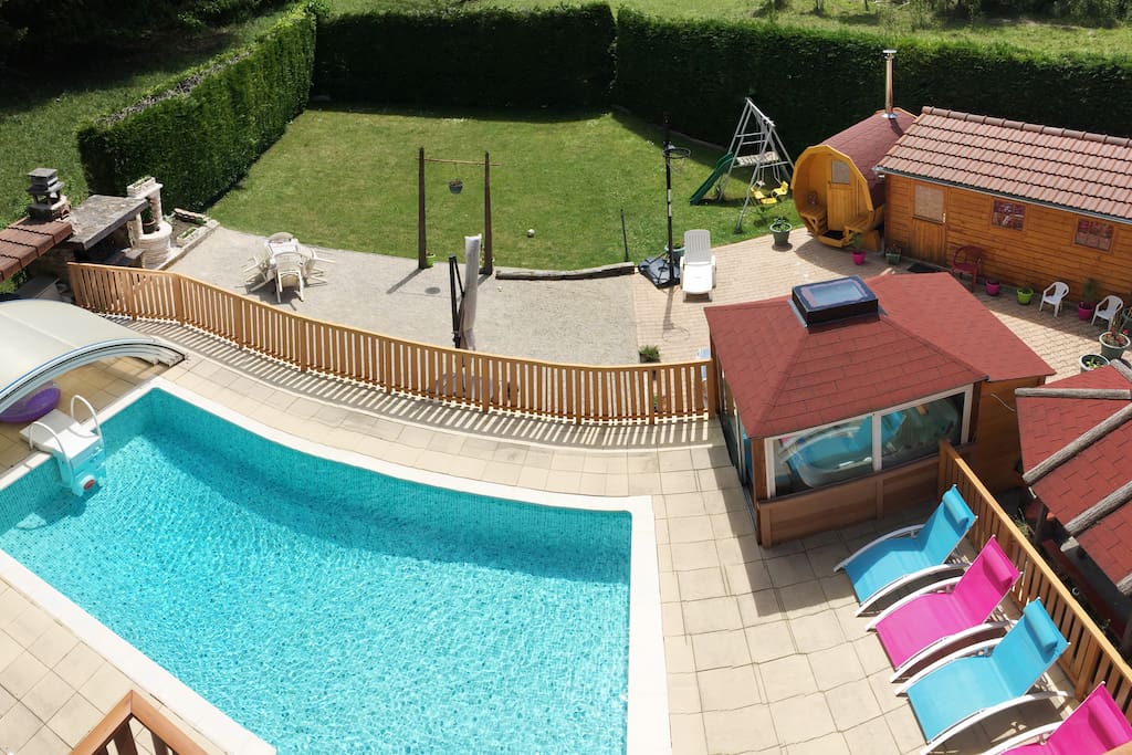 vue panoramique des espaces bien être de notre villa