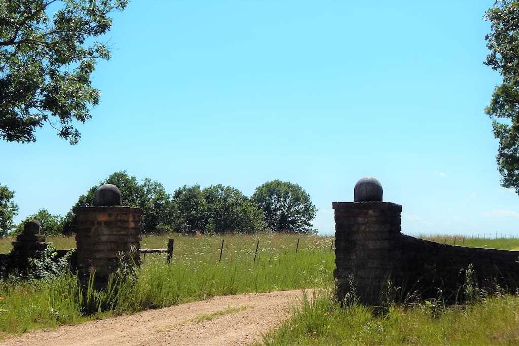 pass through these stone gates