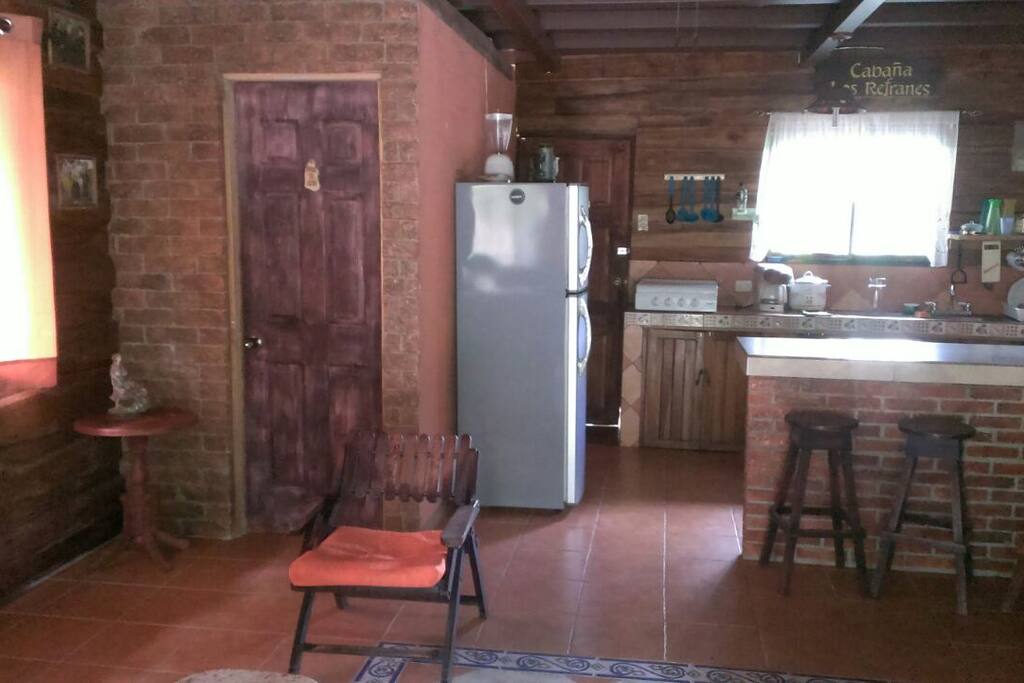 Bathroom Door & Kitchen