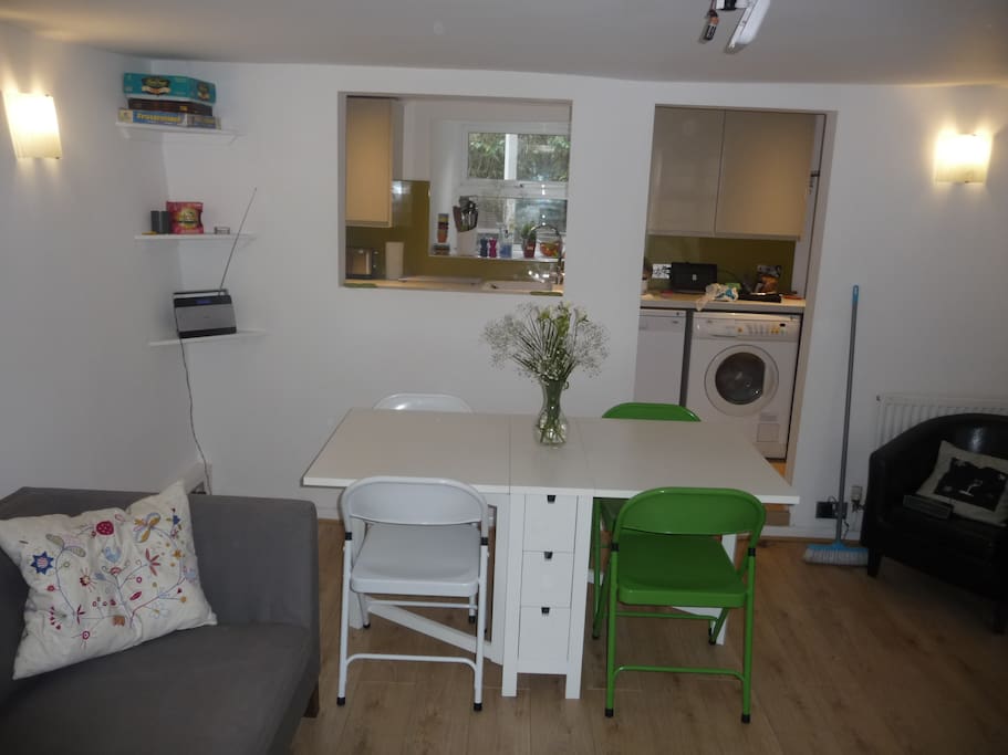 Living room with table up