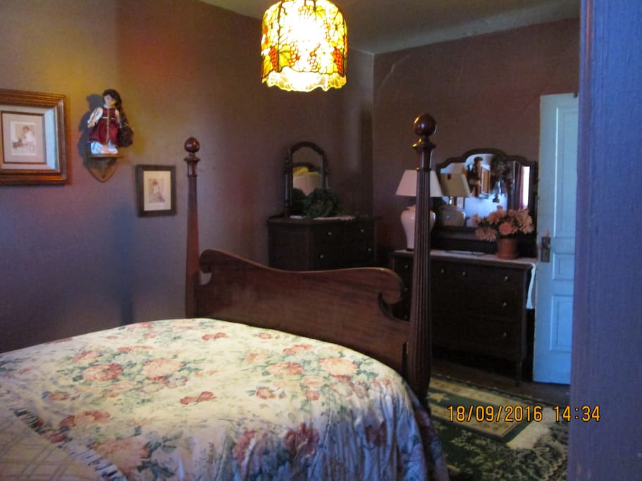 His and her antique dressers