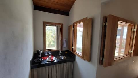 Imóvel de sucesso: Parador chalet, split air conditioning, coziness, nature. em Santana Do Riacho