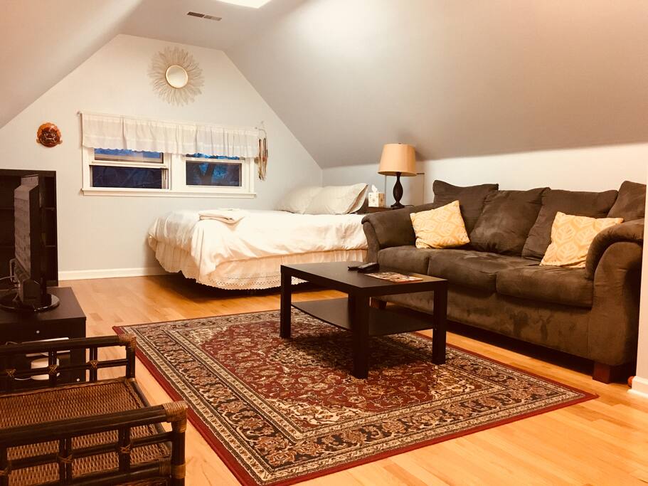Bedroom and living area